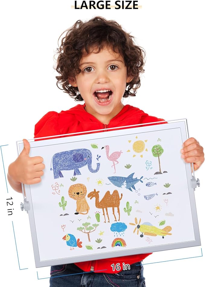 Dry Erase White Board, 16X12IN Magnetic Desktop Whiteboard Calendar - Image 4