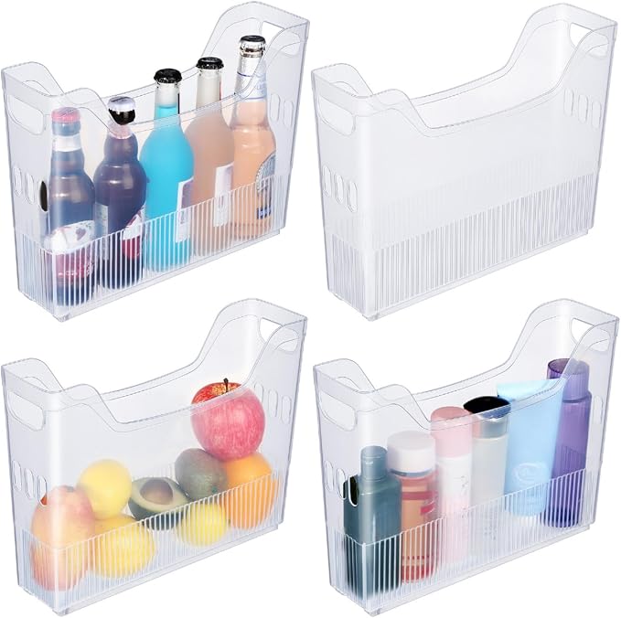 4 Pcs Plastic Freezer Organizer Bins by Beeveer