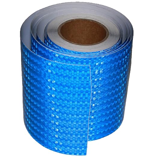 Blue Reflective Tape Outdoor Waterproof 8 inch High Visibility Hazard by tuyrchu