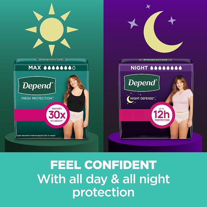 Depend Fresh Protection Adult Diapers, Incontinence & Postpartum Bladder Leak - Image 5