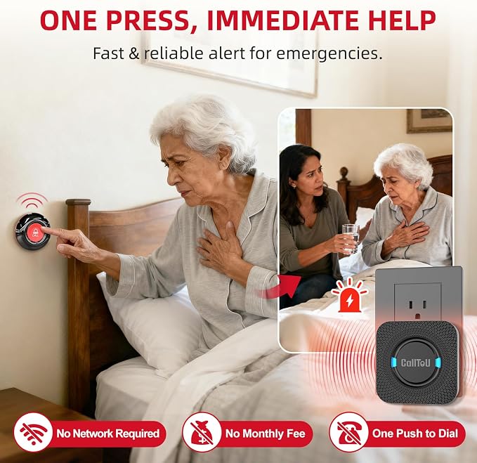 CallToU Caregiver Pager Wireless Call Bell Alert Button - Image 2