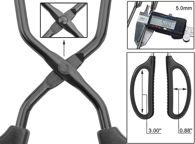 10" 12" 16" Stainless Steel Kitchen Tongs Set, Non-Slip Comfortable Grip - Image 3