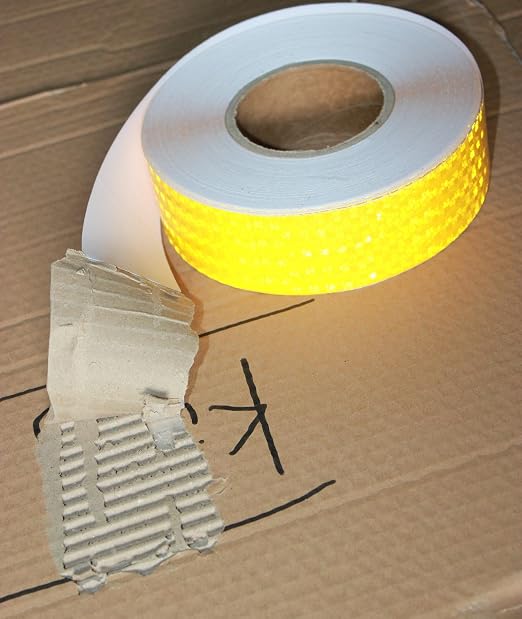 Yellow Reflective Tape 2 inch Wide, Outdoor Waterproof Hazard Conspicuity - Image 2