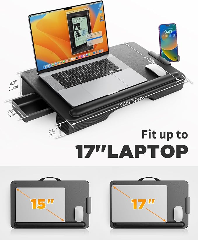 SAIJI Laptop Lap Desk, Portable Laptop Desk - Image 8