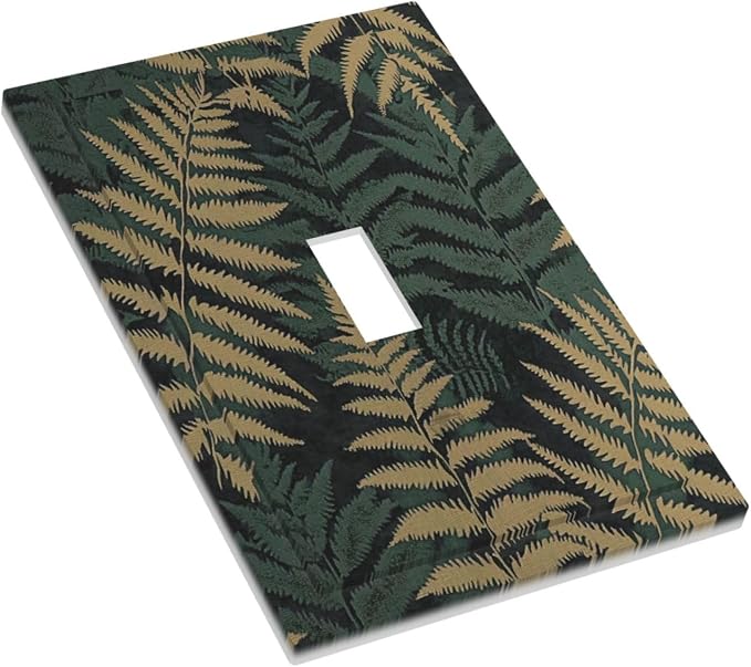 Decorative Light Switch Cover Botanical Fern Green Leaf Forest 1 Gang Single - Image 3
