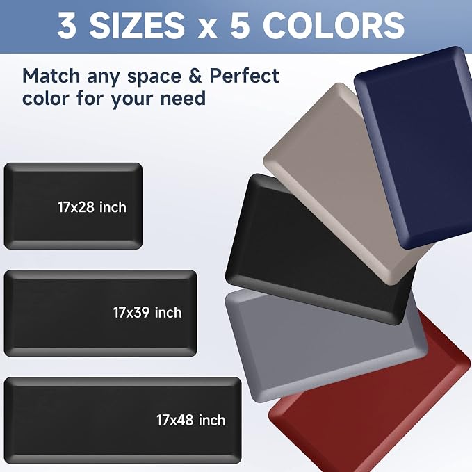4/5 Inch Thick Kitchen Mats for Floor, StepRite Kitchen Rug for Standing Desk - Image 4