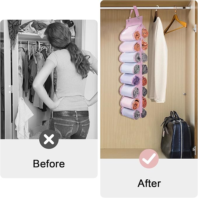 Legging Organizer Storage, Foldable Hanging Closet Organizer Storage - Image 4