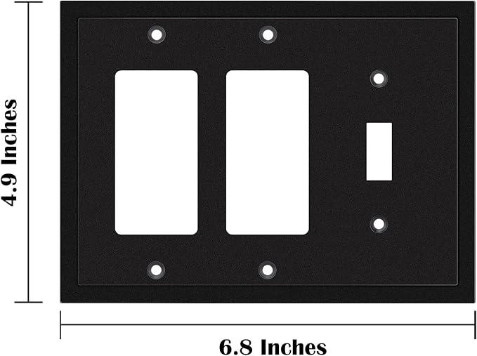 Henne Bery Modern Edge Decorative Wall Plate Switch Plate Outlet Cover - Image 3