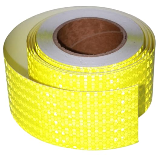 Fluorescent Yellow Reflective Tape Outdoor Waterproof 3 inch, High Visibility by tuyrchu