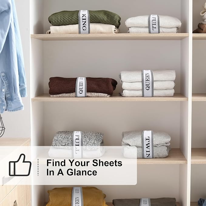 Bed Sheet Organizer Bands with Hook and Loop Adjustable Sheet Organizers and - Image 5