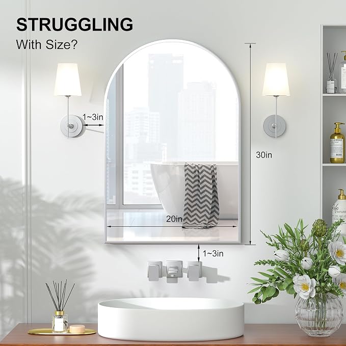 Recessed Medicine Cabinet with Mirror, Arched Medicine Cabinet - Image 2