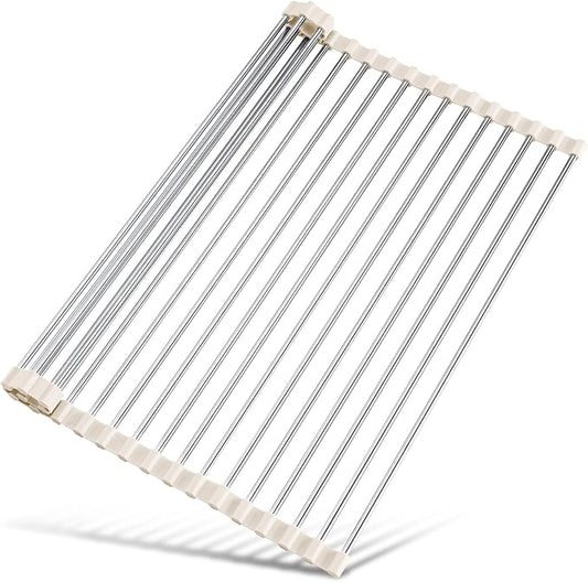 Tomorotec 17.7" x 15.5" Roll Up Dish Drying Rack Over Sink Drying Rack Sink - Field & Grace