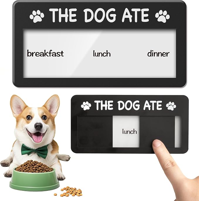 Dog Fed Sign- Dog Feeding Chart 3 Times A Day, Pet Feeding Reminder, Did You by EliteSign