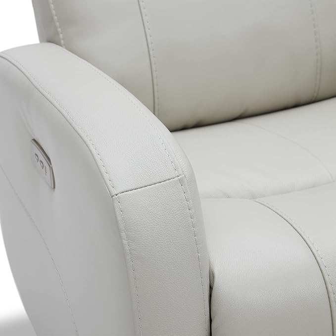 CHITA Genuine Leather Power Swivel Glider Recliner Chair - Image 9