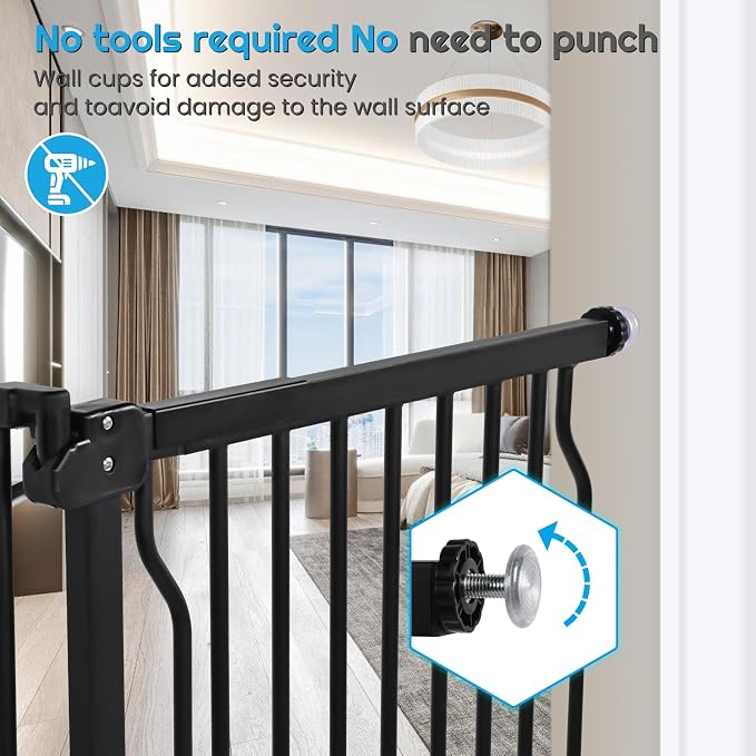 owlie Baby Gate Indoor 75-85 Inch, Extra Wide Safety Gate - Image 5