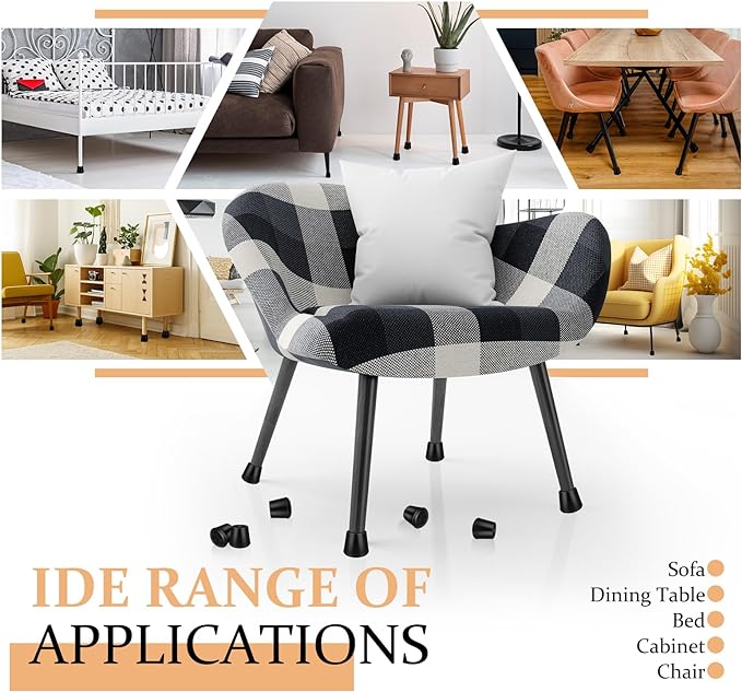 3/4" Round Rubber Chair Leg Tips Caps, Chair Leg Floor Protectors, Non-Slip - Image 5