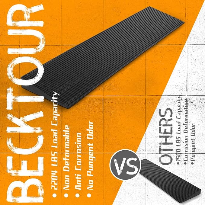 1.5'' Rise Threshold Ramp for Doorways, 2204 LBS Capacity Rubber Threshold Ramp - Image 5