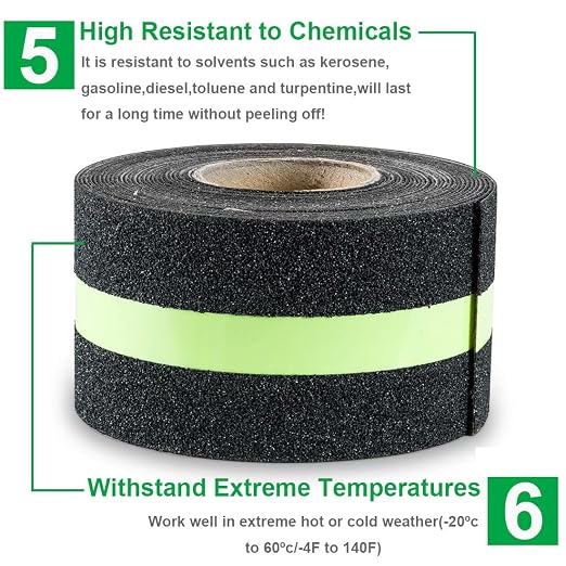 RELIANCER Anti Slip Safety Grip Tape 2inx30ft Green Glowing in The Dark Non - Image 5