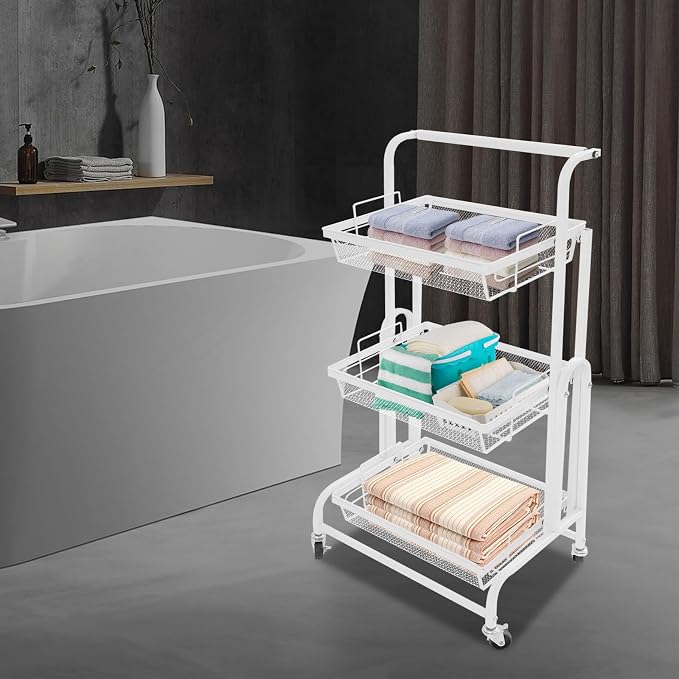 3 Tier Rolling Utility Cart - Image 3
