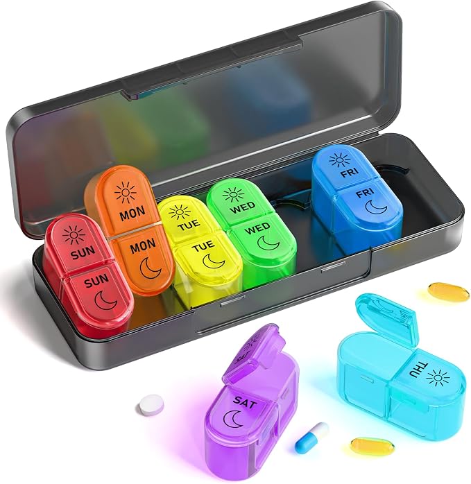 Pill Organizer,    , AM & PM Medicine Organizer 7 Days by Pillex