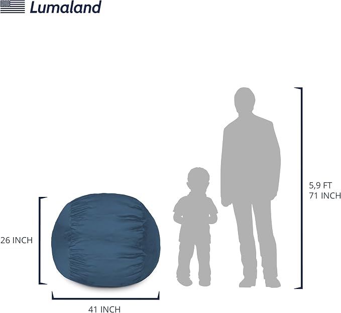 Lumaland Luxurious 3ft Bean Bag Chair - Image 3
