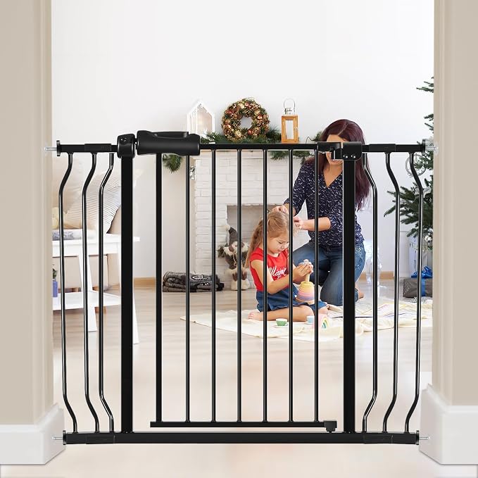 HOOEN Wide Baby Gates for Doorway Stairs 30" Tall 38.5-43.5 Inch Wide Indoor by HOOOEN
