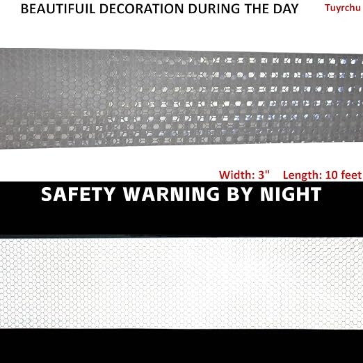 White Reflective Tape Outdoor Waterproof 3 inch, High Visibility Hazard - Image 3