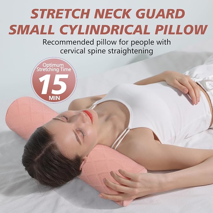 Cozyhealth Cervical Roll Pillow, Medium Soft Memory Foam Neck Round Pillow - Image 4