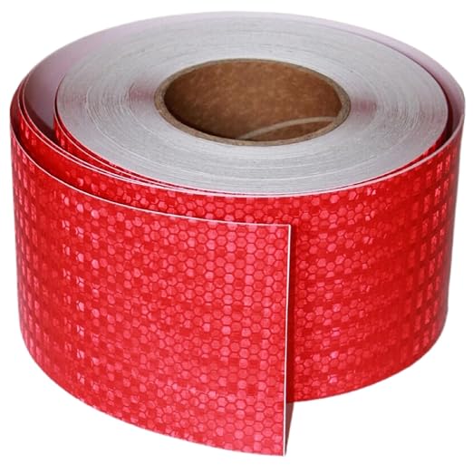Industrial Reflective Tape Red 4 inch Wide, Outdoor Waterproof Hazard by tuyrchu