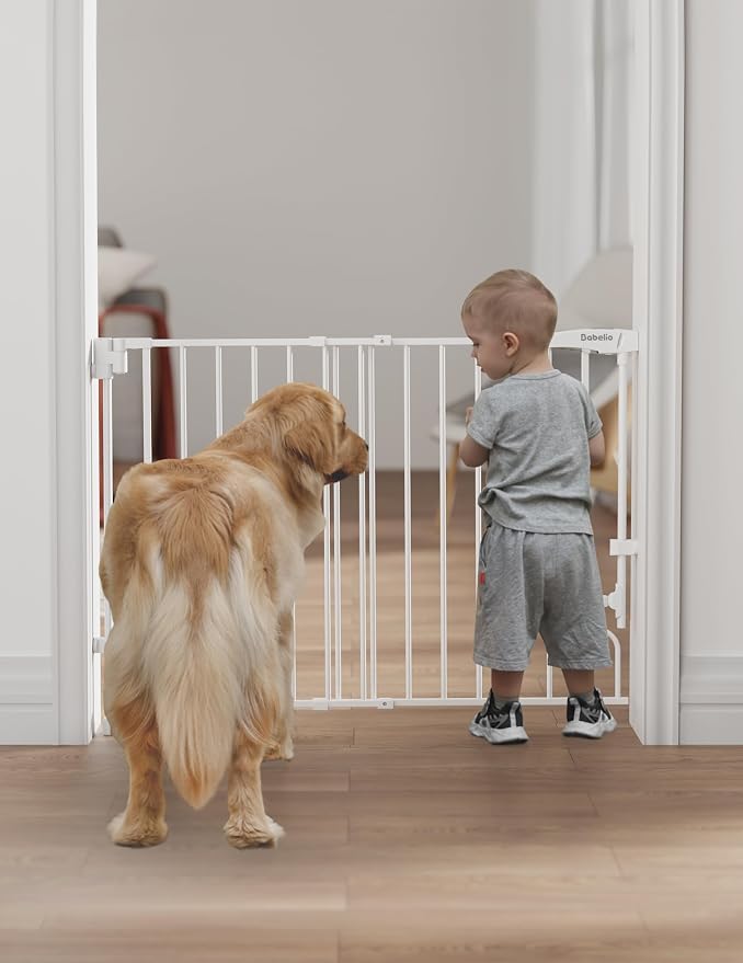 Babelio No Bottom Bar & Easy to Remove Baby Gate, 35.5-55" Extra Wide Hardware - Image 8