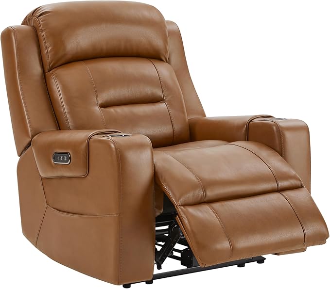 Watson & Whitely Genuine Leather Power Recliner Chairs by WatsonWhitely