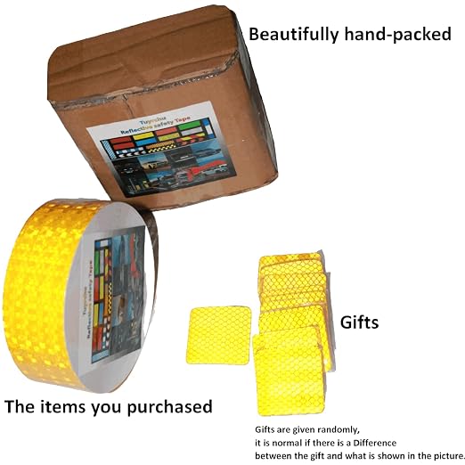 Yellow Reflective Tape 2 inch Wide, Outdoor Waterproof Hazard Conspicuity - Image 4
