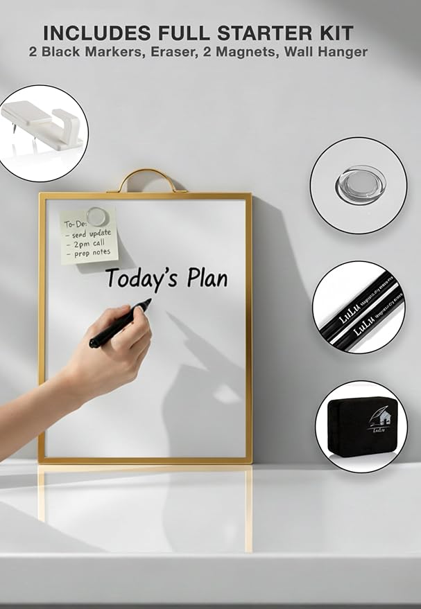 Small Whiteboard 12 x 16 Inch Magnetic Dry Erase Board - Image 4