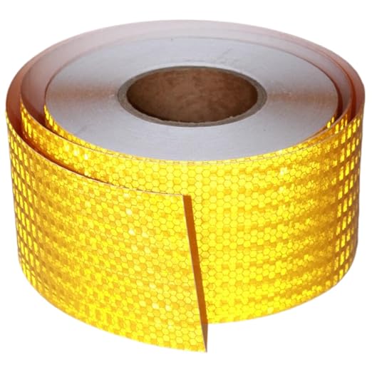 Yellow Reflective Tape 4 inch Wide, Outdoor Waterproof Hazard Conspicuity by tuyrchu