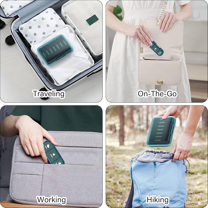 Weekly Pill Organizer 3X a Day, 7 Day Pill Box 3 Times, Portable - Image 5