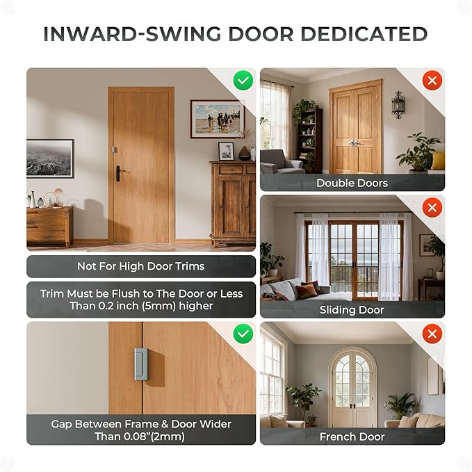 4Pack Home Security Door Reinforcement Lock, Childproof Safety Door Lock Latch - Image 5