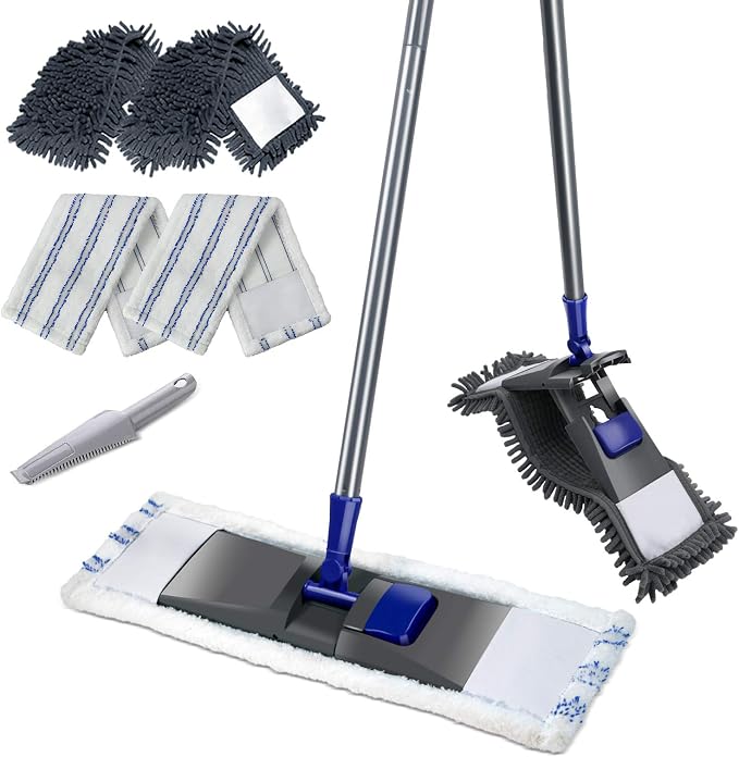 MASTERTOP Microfiber Mop for Floor Cleaning, Flat Dust Mop for Home and Kitchen by MASTERTOP
