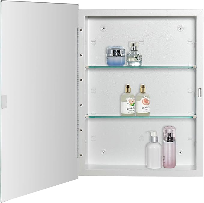 Bathroom Medicine Cabinet with Beveled Edge Mirrored Door 16 x 22 inch - Image 4