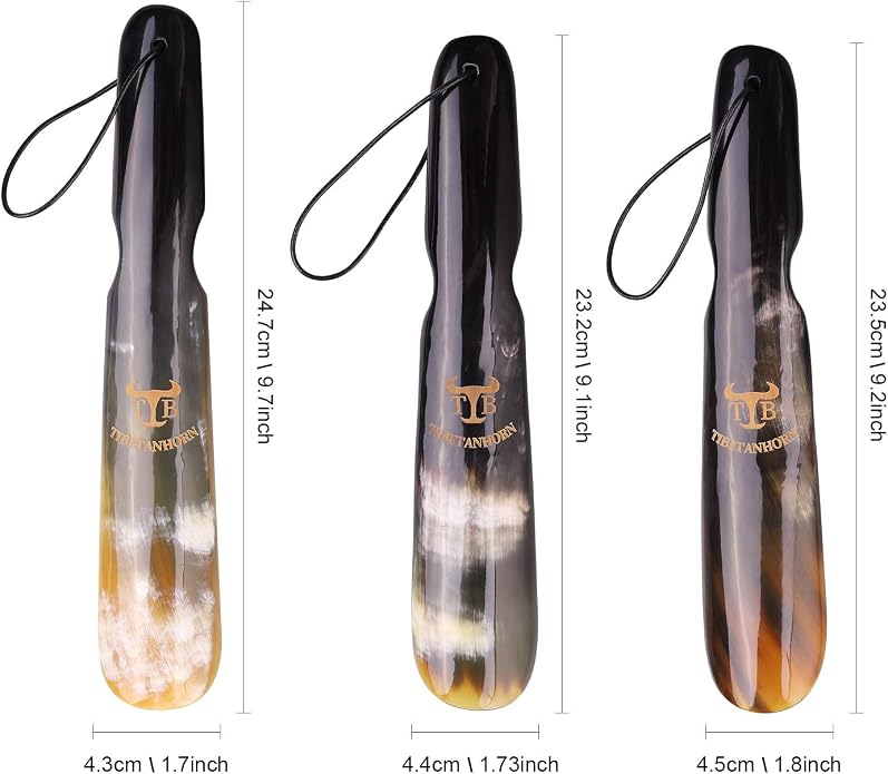 Shoe Horn, Hand Crafted Natural Tibetan Yak Horn Shoe Horns - Image 3