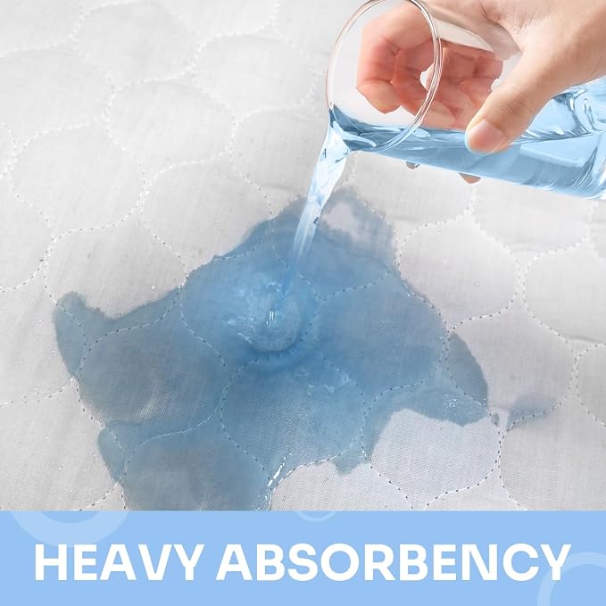 Ultra Soft Quilted Washable and Reusable Incontinence Bed Underpads, Waterproof - Image 3