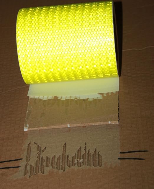 Fluorescent Yellow Reflective Tape Outdoor Waterproof 6 inch, High Visibility - Image 2