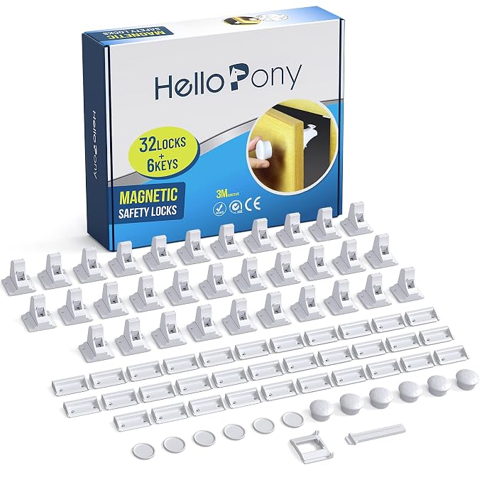 Upgraded Magnetic Cabinet Locks Baby Proofing Magnetic Safety Locks by HelloPony
