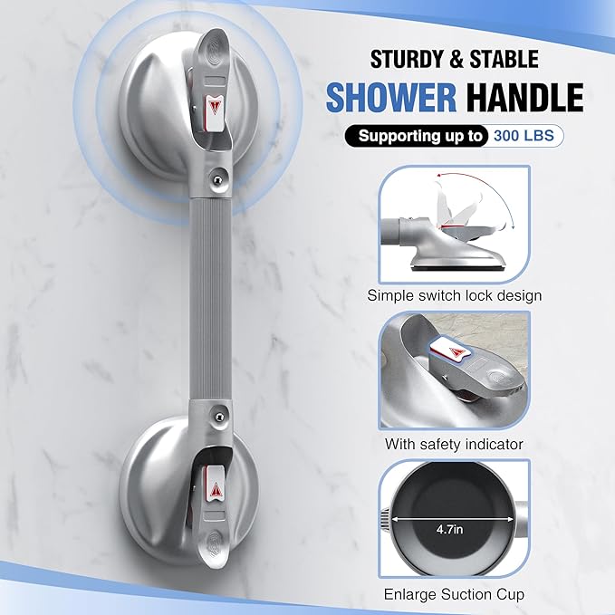 DAILYLIFE Grab Bars for Bathtubs and Showers, 15 inch Shower Handles for - Image 3
