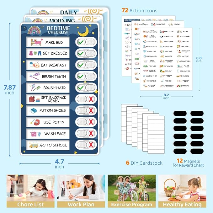 3 in 1 Bedtime/Morning/Daily Routine Chart - Image 6