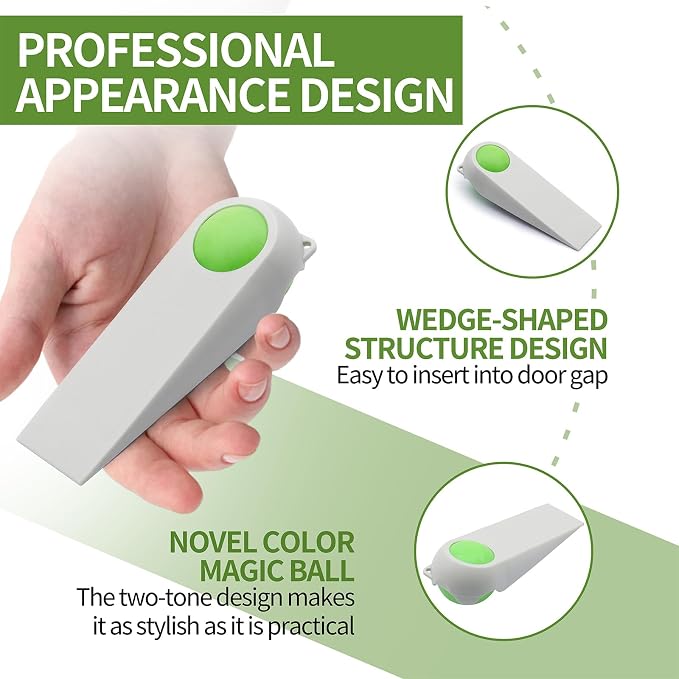 Door Stoppers for Bottom of Door, Rubber Door Stopper Wedges, Door Holders for - Image 3