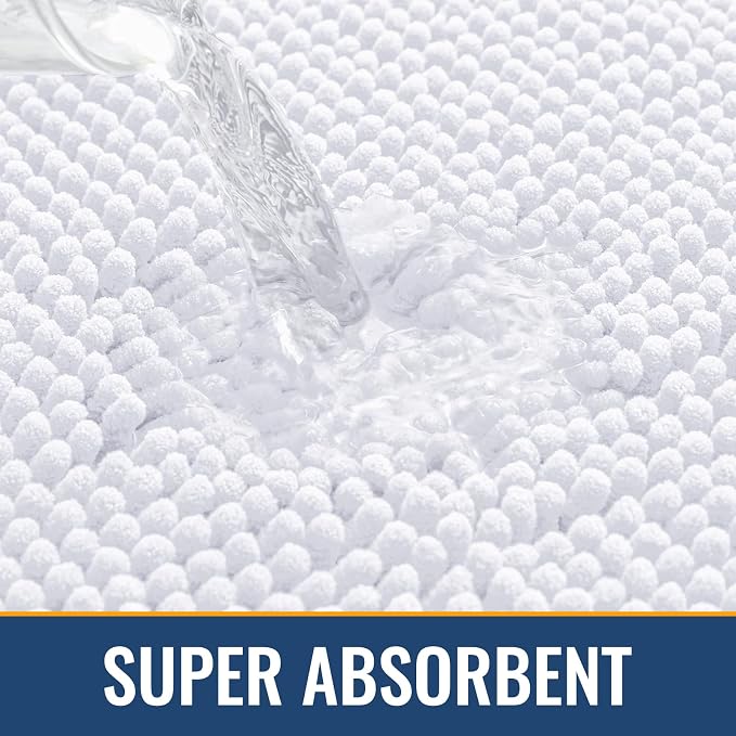Arotive Bathroom Rugs 30x20, Extra Soft Absorbent Shaggy Chenille Bath Rugs - Image 4