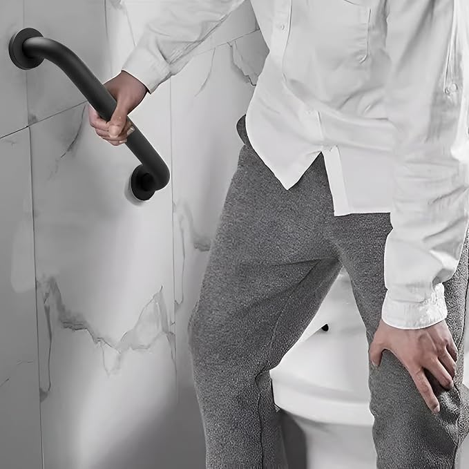 Shower Grab Bar, 2 Pack 24 Inch Black Bathroom Grab Bar, 1.25" Diameter 304 - Image 6