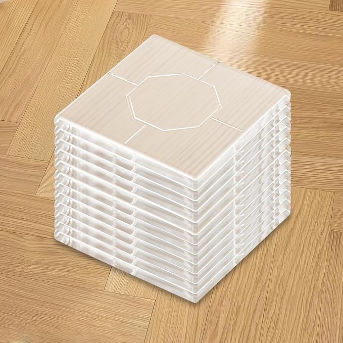 Clear Silicone Cabinet Door Bumpers, Squares 12 Pcs, Self-Adhesive Sound by ZOMPAGOTape