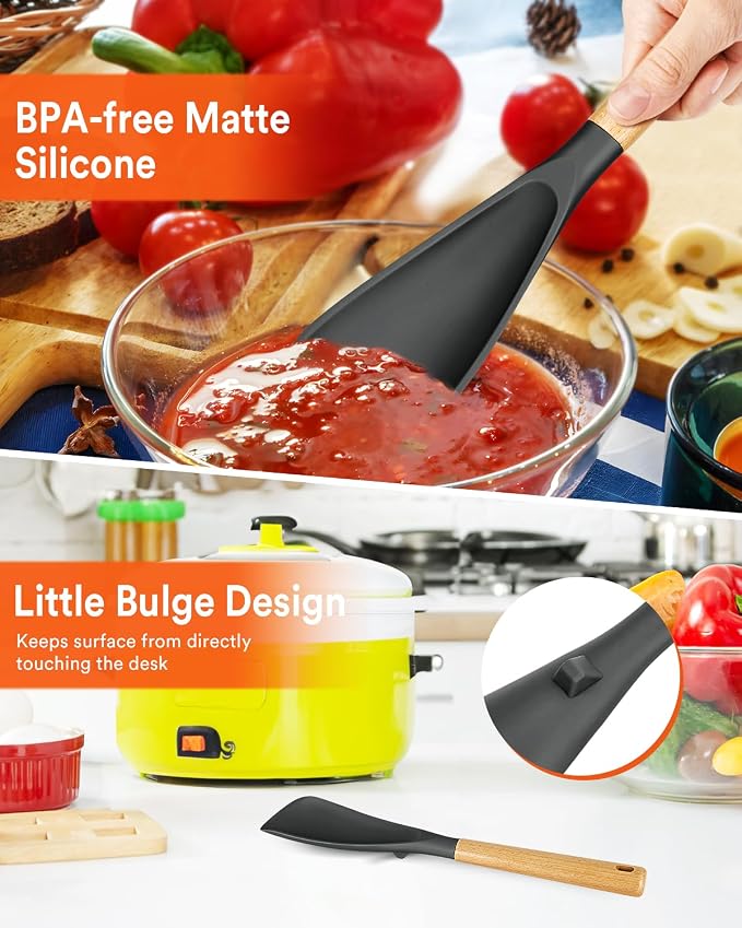 Multifunction Spatula Spoon for Nonstick Cookwares, Sturdy BPA-Free Matte - Image 5