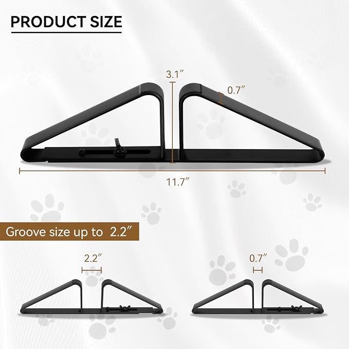 Support Feet for Pet Gate, Pet Gate Metal Support Feet Set of 2 for Extra Wide - Image 5